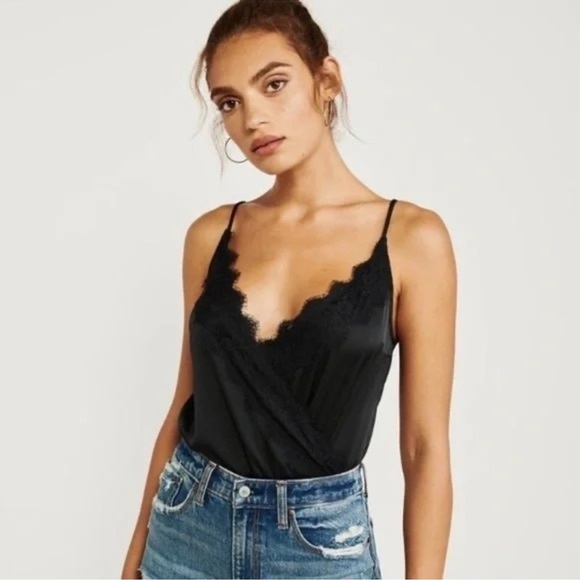 Abercrombie Wrap Front Cami Bodysuit Size Small - Picture 1 of 6